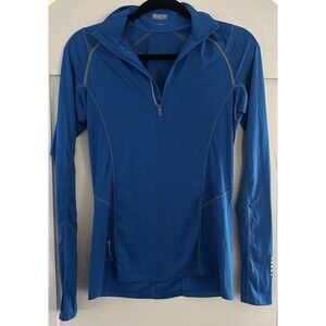 Ogio Endurance Womens Blue 1/4 Zip Long Sleeve Running Activewear Top Size S